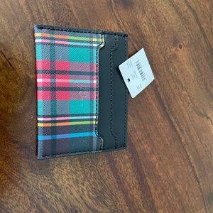NEW Tartan Plaid credit card case by J Crew